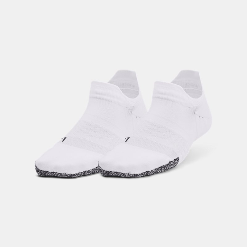 Women's Under Armour Breathe 2-Pack No Show Tab Socks White / White / Reflective One Size